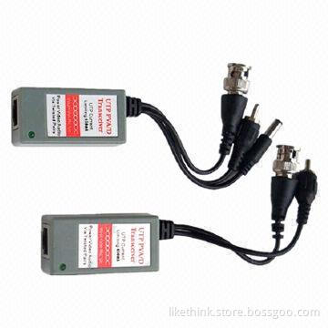 Video Baluns, 300 Meters Transmission Distance Without Power PoE Single UTP Active Video Power Data